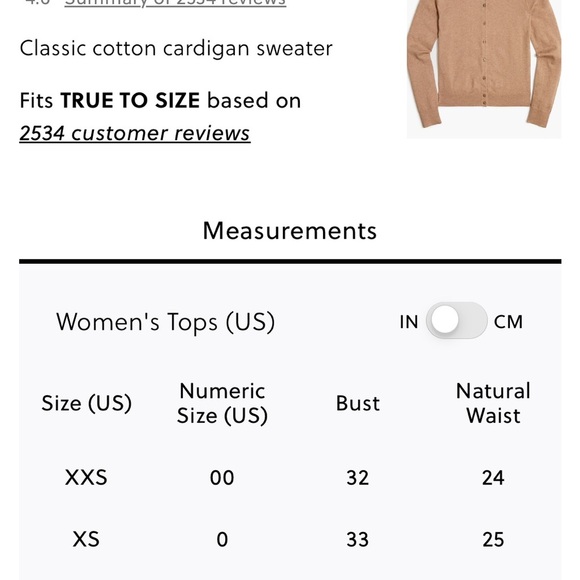 J. Crew ** Classic Cardigan in Heather Mushy Women’s Size XS Neutral Minimalist - Picture 2 of 16